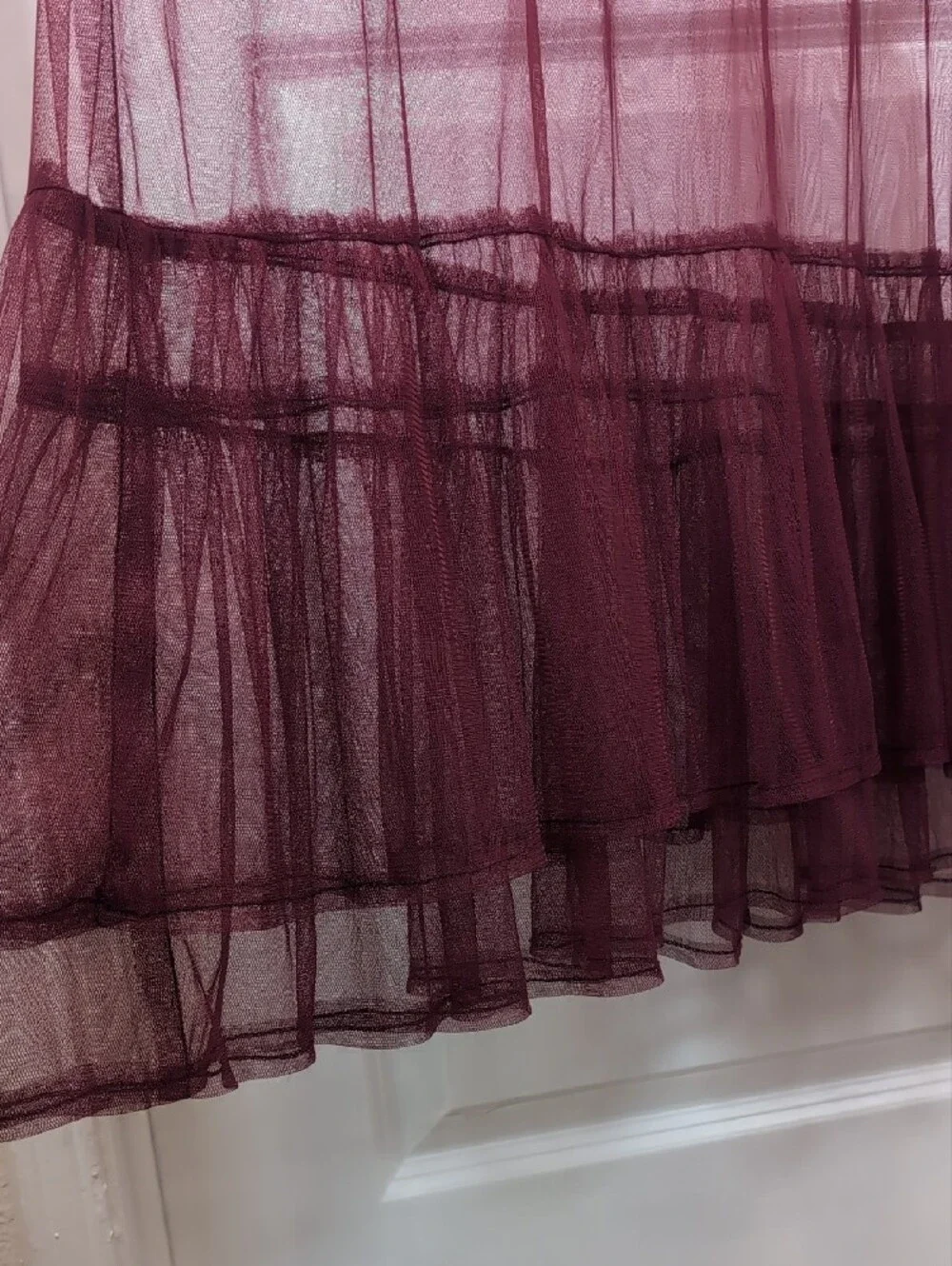 Free People Sheer Mauve Mesh Maxi Dress with Puff Sleeves NWT